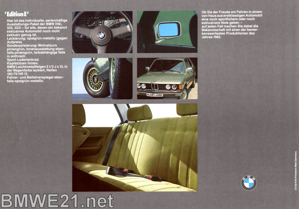 Limited Editions | BMWE21.net – Jeroen's BMW E21 Network